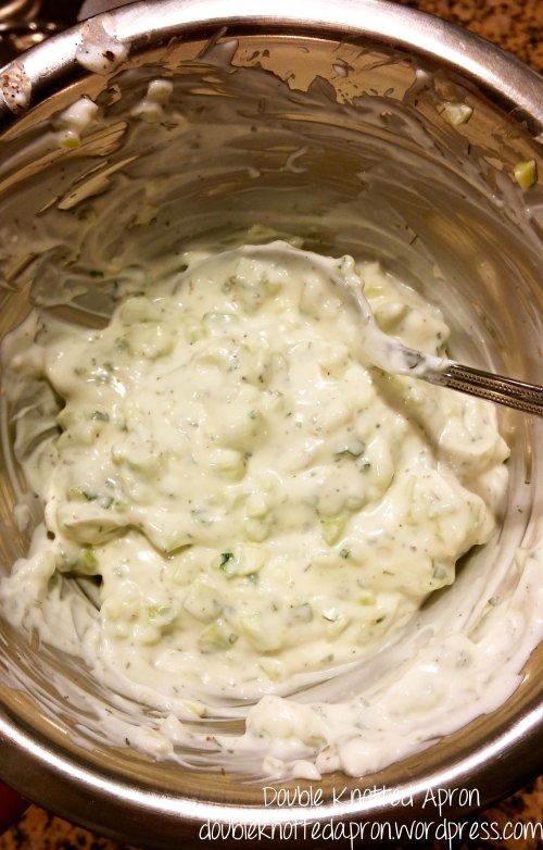 Homemade Tzatziki Sauce - Double Knotted Apron